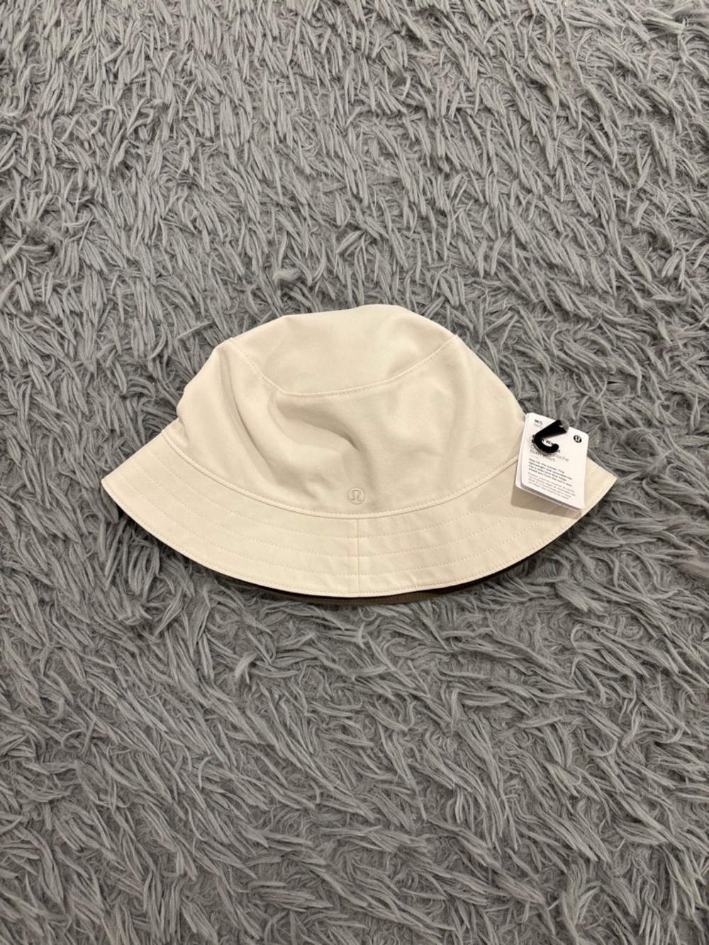 Lululemon Unisex Both Ways Bucket Hat Reversible Cream Brown M/L Summer Rave